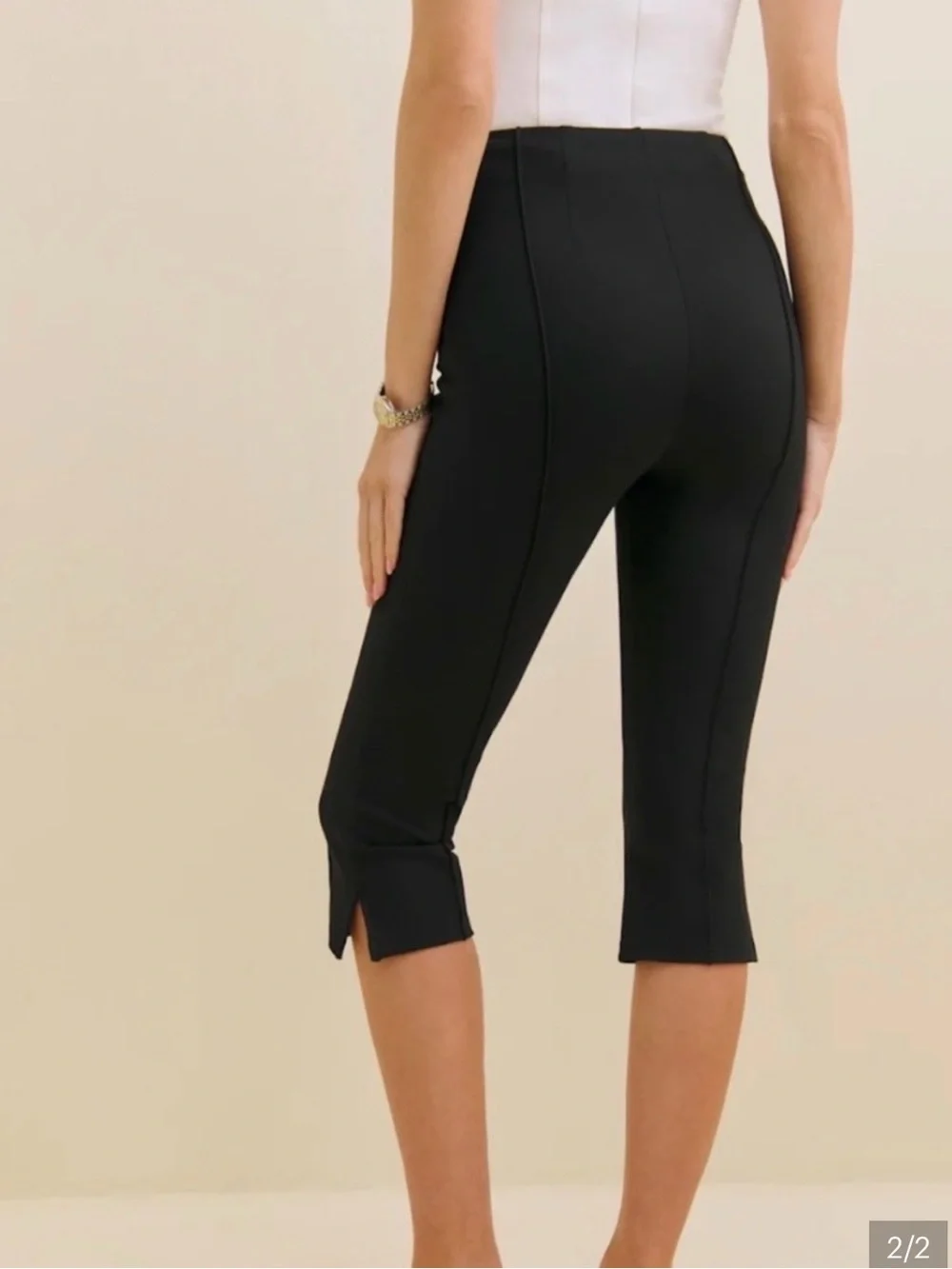 Reformation Gusta Knit Crop Black Pants